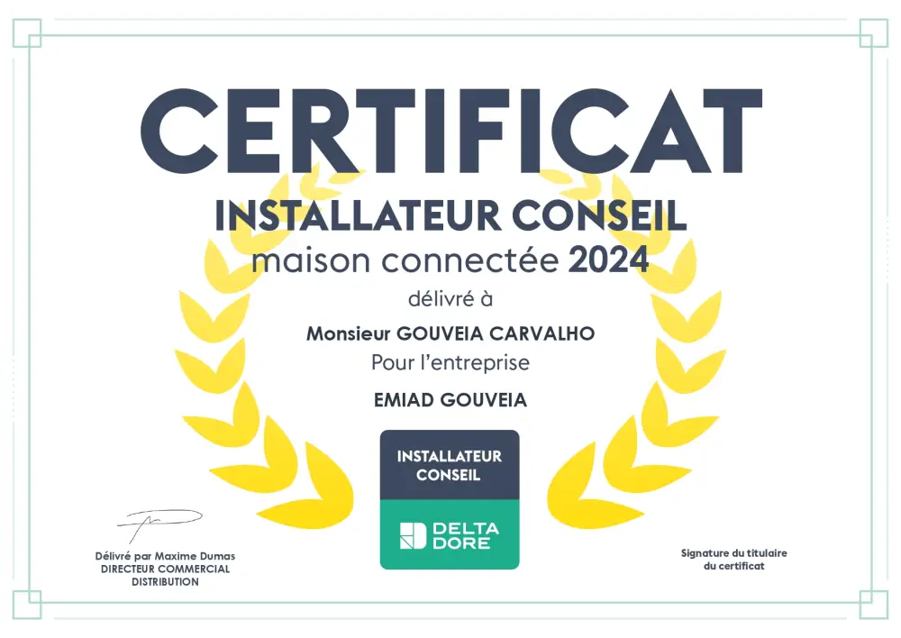 Certificat Installateur Conseil Maison Connectée 2024 - EMIAD à Bénesse-Maremne